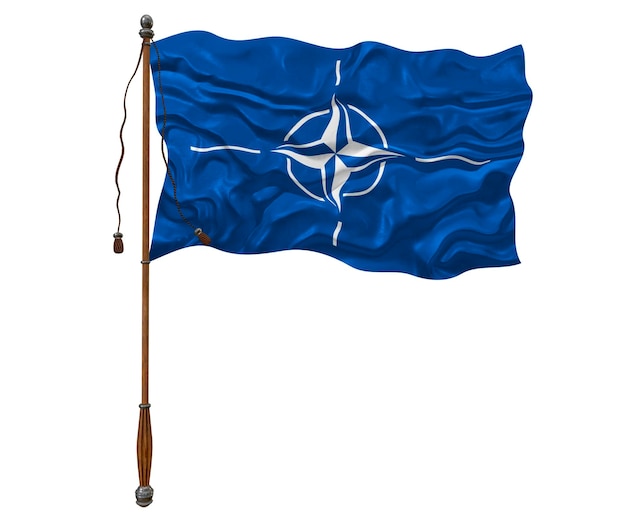 Flaga narodowa NATO Tło z flagą NATO