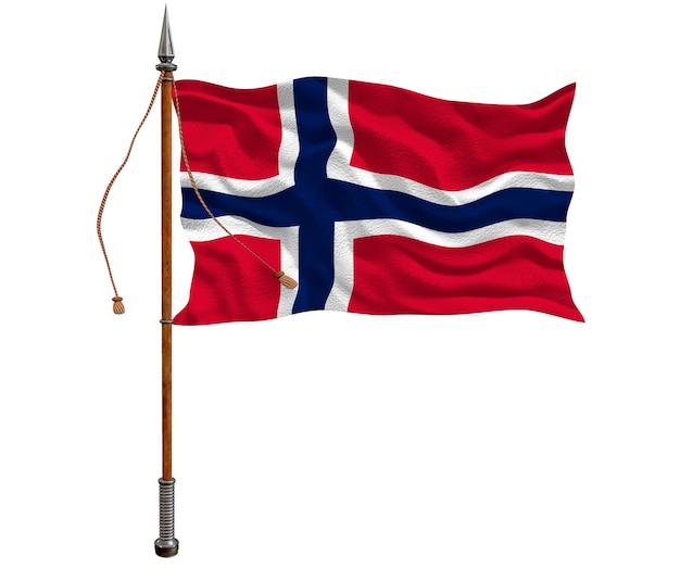 Flaga narodowa Norwegii Tło z flagą Norwegii