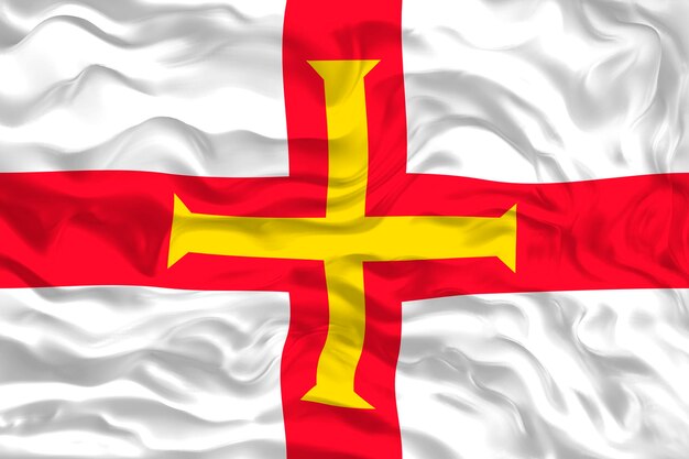 Zdjęcie flaga narodowa okręgu guernsey tło z flagą okręgu guernsey