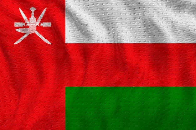 Flaga narodowa Omanu Tło z flagą Omanu
