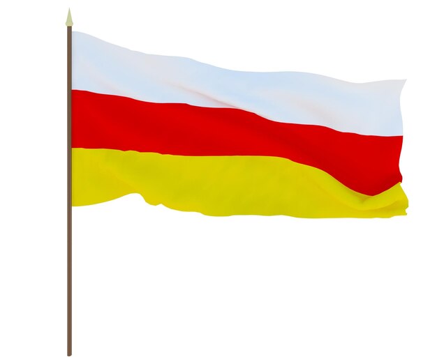 Flaga narodowa Osetii Południowej Tło dla redaktorów i projektantów Święto narodowe