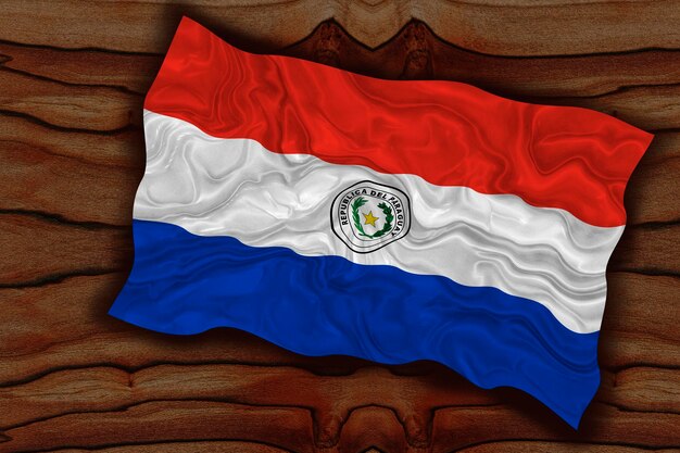 Flaga narodowa Paragwaju Tło z flagą Paragwaju