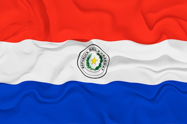 Flaga narodowa Paragwaju Tło z flagą Paragwaju