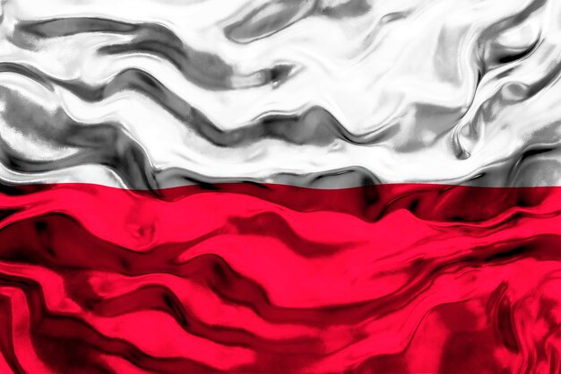 Flaga Narodowa Polski Tło Z Flagą Polski