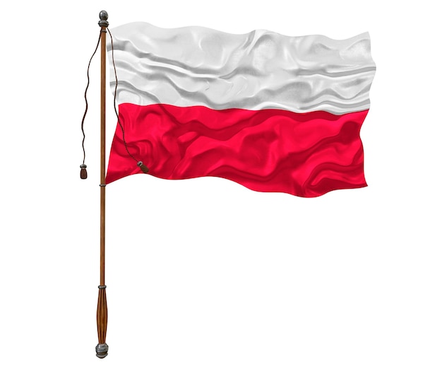 Flaga Narodowa Polski Tło Z Flagą Polski