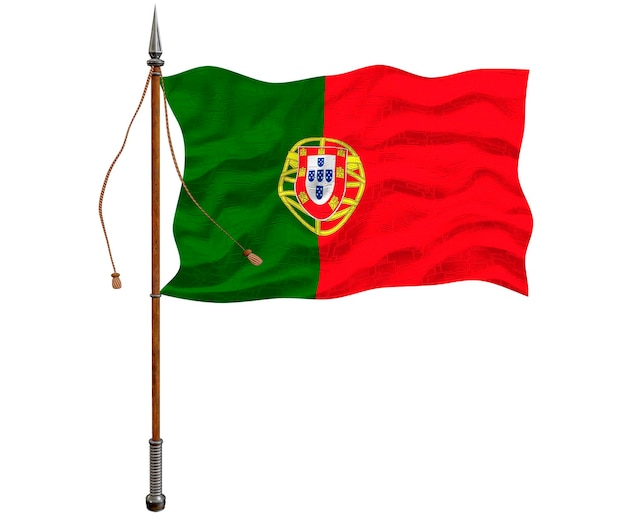 Flaga narodowa Portugalii Tło z flagą Portugalii