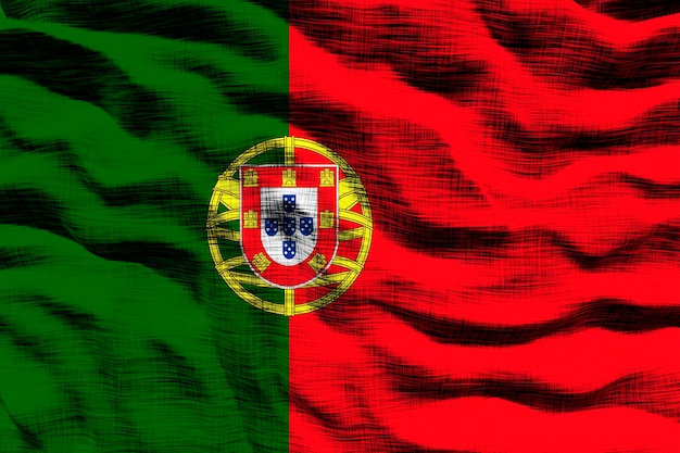 Flaga narodowa Portugalii Tło z flagą Portugalii