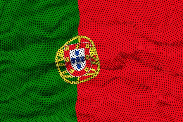 Flaga narodowa Portugalii Tło z flagą Portugalii