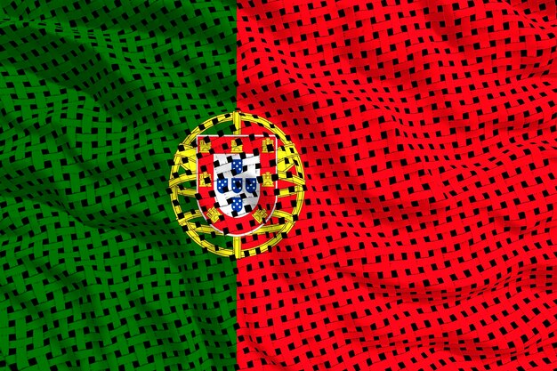Flaga narodowa Portugalii Tło z flagą Portugalii
