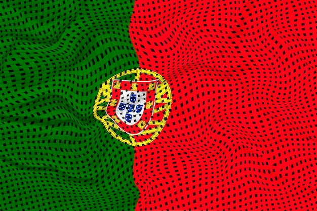 Flaga narodowa Portugalii Tło z flagą Portugalii