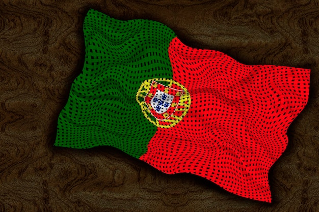 Flaga narodowa Portugalii Tło z flagą Portugalii
