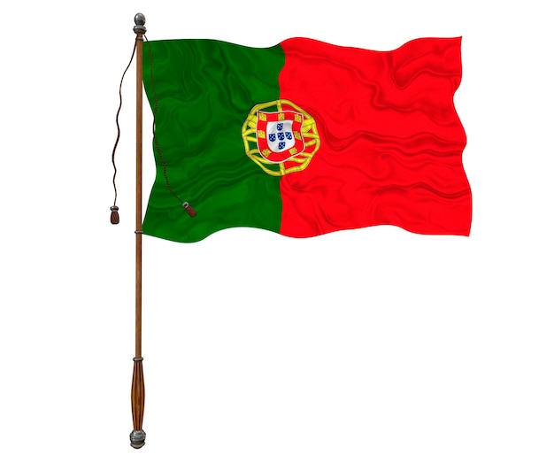 Flaga Narodowa Portugalii Tło Z Flagą Portugalii