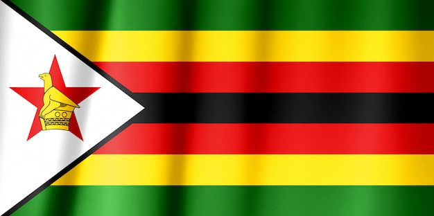 Zdjęcie flaga narodowa republiki zimbabwe