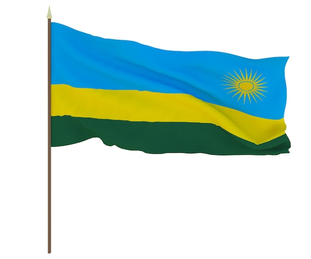 Flaga narodowa Rwandy Tło dla redaktorów i projektantów Święto narodowe