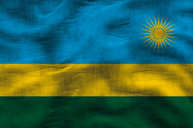 Flaga narodowa Rwandy Tło z flagą Rwandy