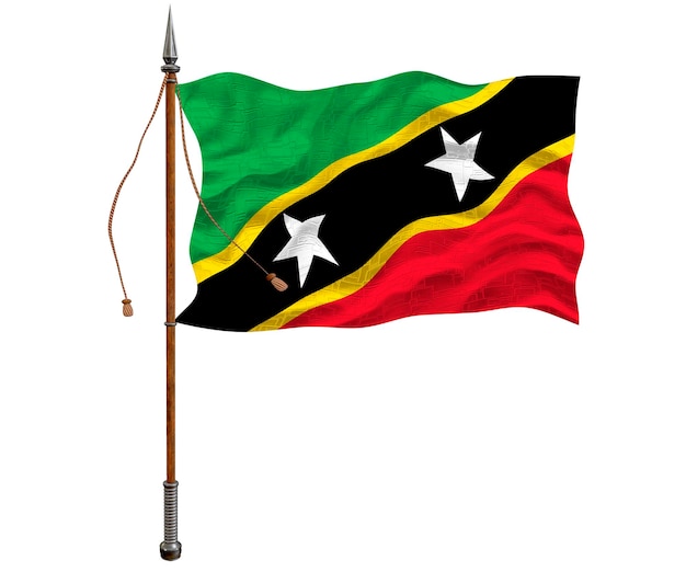 Flaga narodowa Saint Kitts i Nevis Tło z flagą Saint Kitts i Nevis