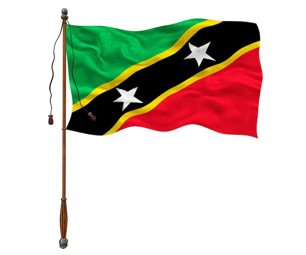 Flaga narodowa Saint Kitts i Nevis Tło z flagą Saint Kitts i Nevis