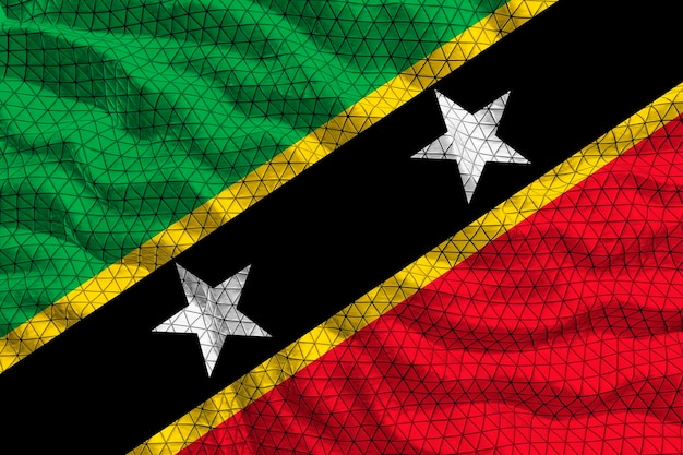 Zdjęcie flaga narodowa saint kitts i nevis tło z flagą saint kitts i nevis