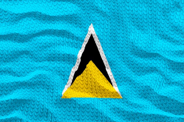 Flaga narodowa Saint Lucia Tło z flagą Saint Lucia
