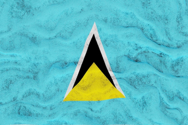 Flaga narodowa Saint Lucia Tło z flagą Saint Lucia