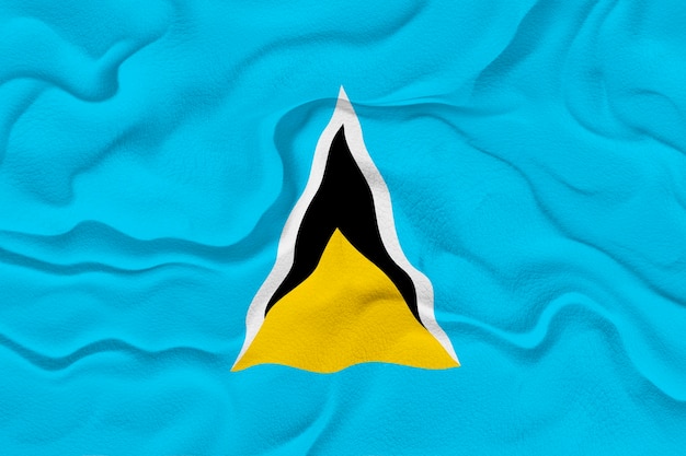 Flaga narodowa Saint Lucia Tło z flagą Saint Lucia
