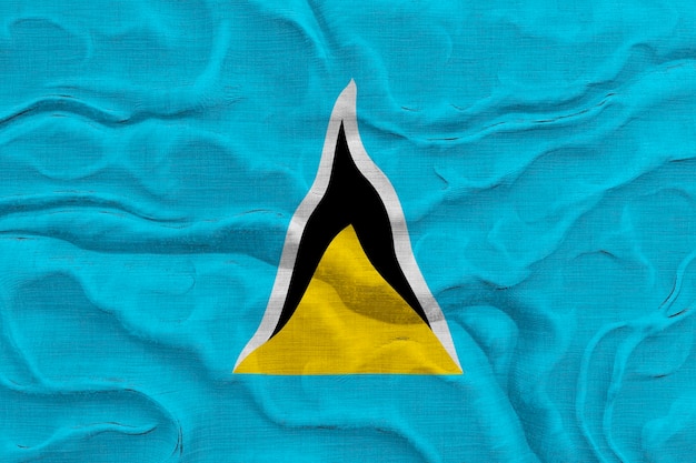 Flaga narodowa Saint Lucia Tło z flagą Saint Lucia