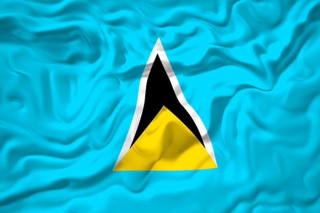 Zdjęcie flaga narodowa saint lucia tło z flagą saint lucia