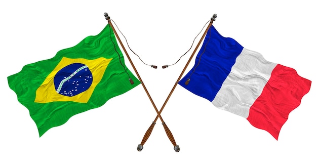 Flaga narodowa Saint Martin i Brazylii Tło dla projektantów