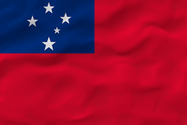 Flaga narodowa Samoa Tło z flagą Samoa