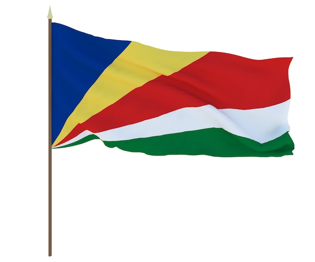 Flaga narodowa Seszeli Tło dla redaktorów i projektantów Święto narodowe