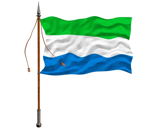 Zdjęcie flaga narodowa sierra leone tło z flagą sierra leone