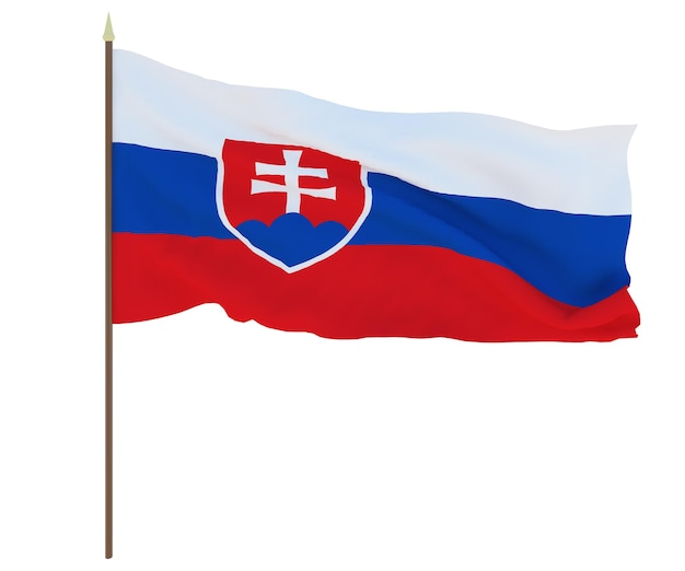 Flaga narodowa Słowacji Tło dla redaktorów i projektantów Święto narodowe