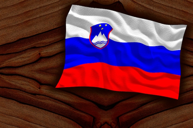 Flaga narodowa Słowenii Tło z flagą Słowenii