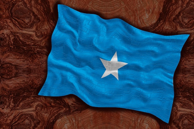 Flaga narodowa Somalii Tło z flagą Somalii