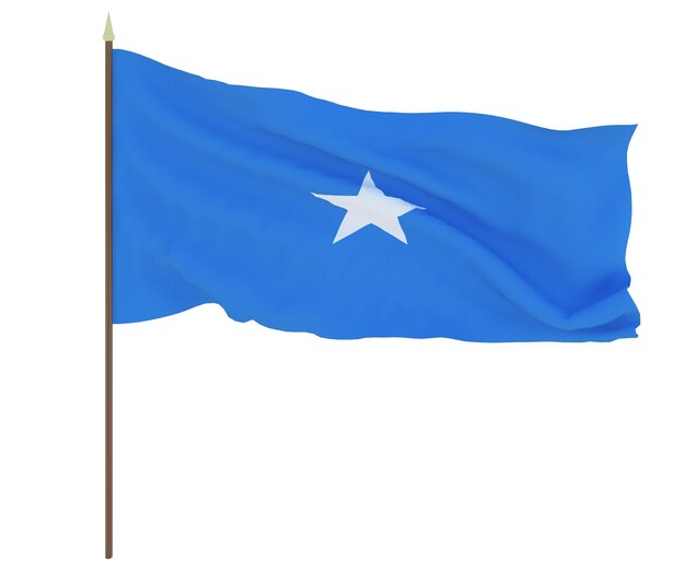 Flaga narodowa Somalii Tło z flagą Somalii