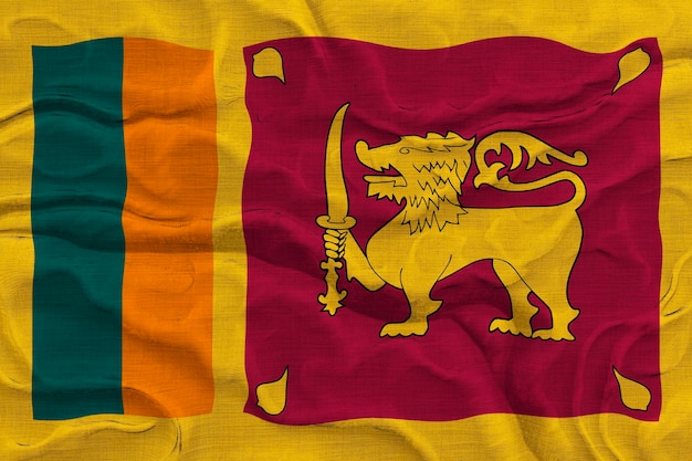 Flaga narodowa Sri Lanki Tło z flagą Sri Lanki