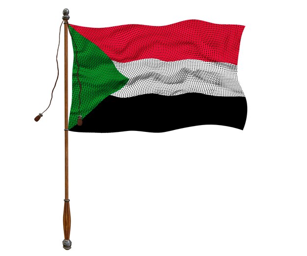 Zdjęcie flaga narodowa sudanu tło z flagą sudanu