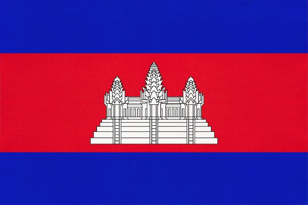 Flaga narodowa tkaniny Kambodży