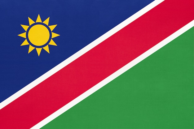 Flaga narodowa tkaniny Republiki Namibii