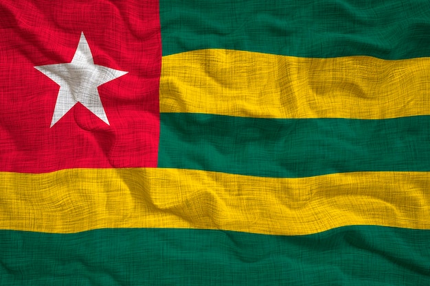 Flaga narodowa Togo Tło z flagą Togo