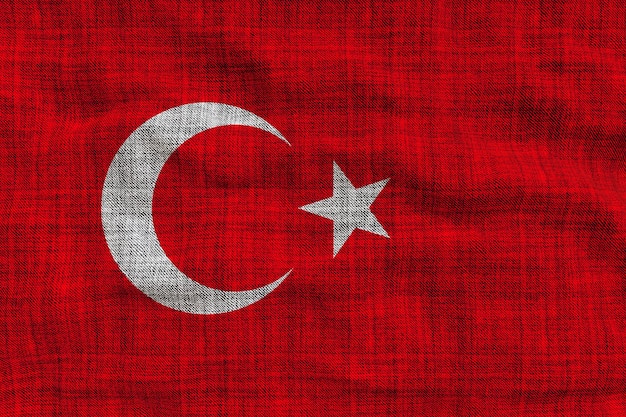 Flaga narodowa Turcji Tło z flagą Turcji