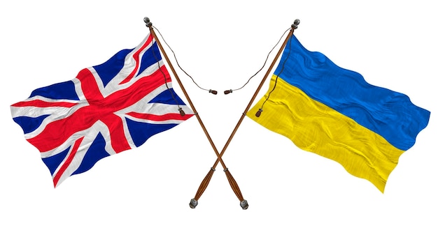 Flaga narodowa Ukrainy Tło z flagą Ukrainy