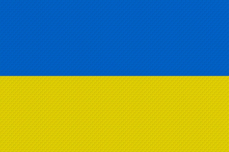 Zdjęcie flaga narodowa ukrainy tło z flagą ukrainy