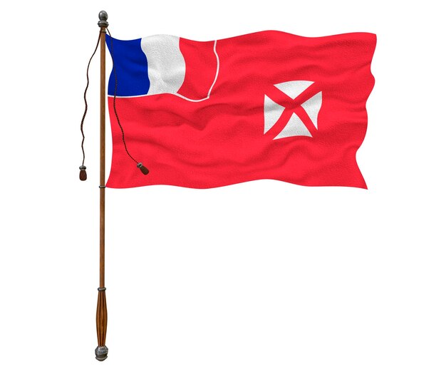 Flaga narodowa Wallis i futuna Tło z flagą Wallis i futuna
