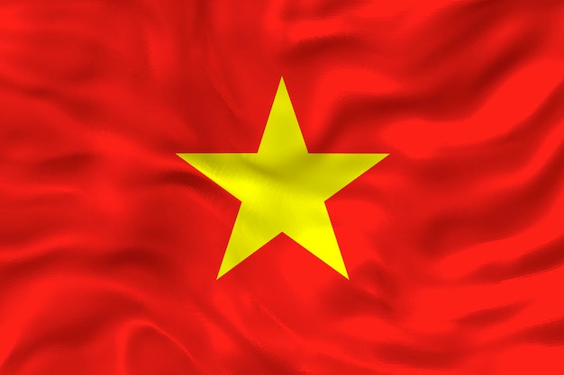 Flaga narodowa Wietnamu Tło z flagą Wietnamu