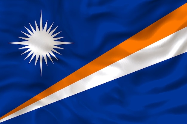 Flaga narodowa Wysp Marshalla Tło z flagą Wysp Marshalla