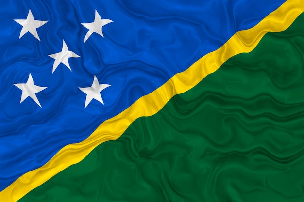 Flaga narodowa Wysp Salomona Tło z flagą Wysp Salomona