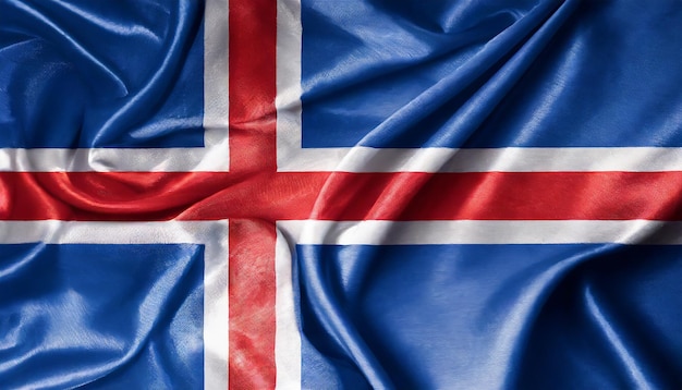 Flaga narodowa z jedwabnej tkaniny Islandii Banner na świętowanie Dnia Niepodległości