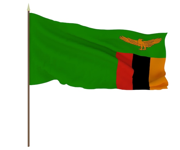 Flaga narodowa Zambii Tło dla redaktorów i projektantów Święto narodowe