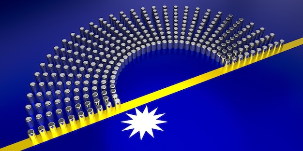 Flaga Nauru głosowanie koncepcja wyborów parlamentarnych ilustracja 3D
